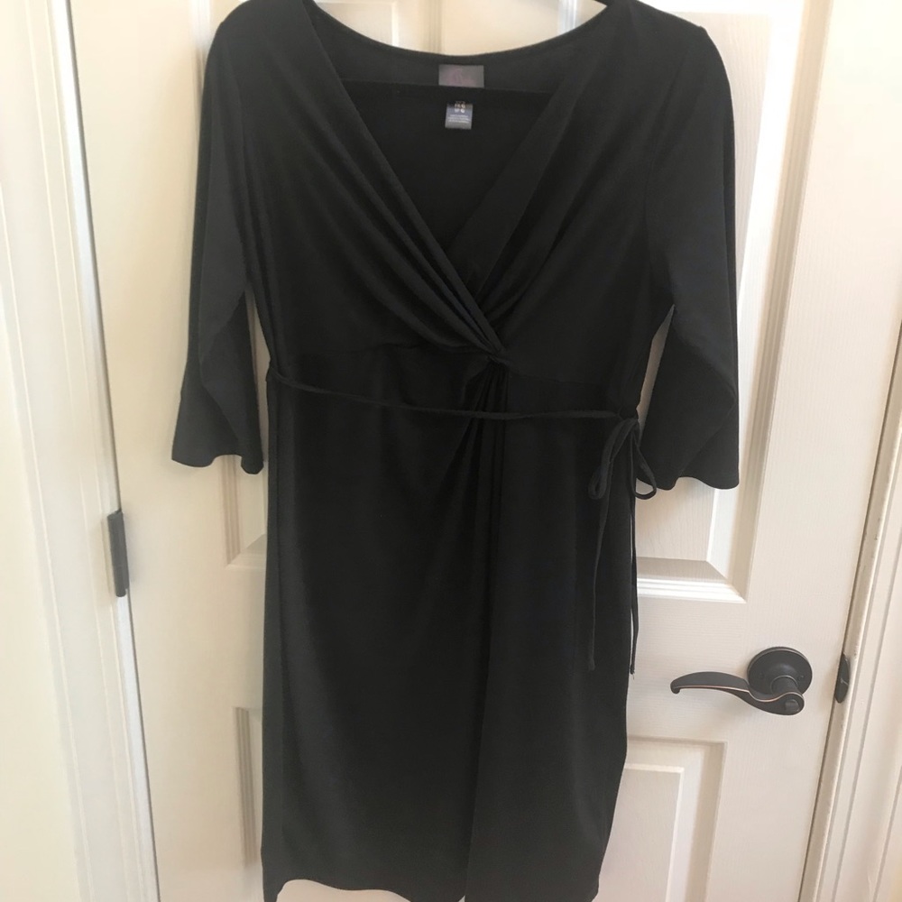 Black Maternity Dress 3/4 Sleeves Size L